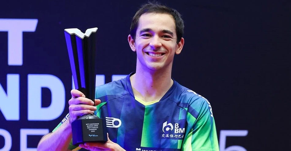 Calderano é campeão do WTT Buenos Aires