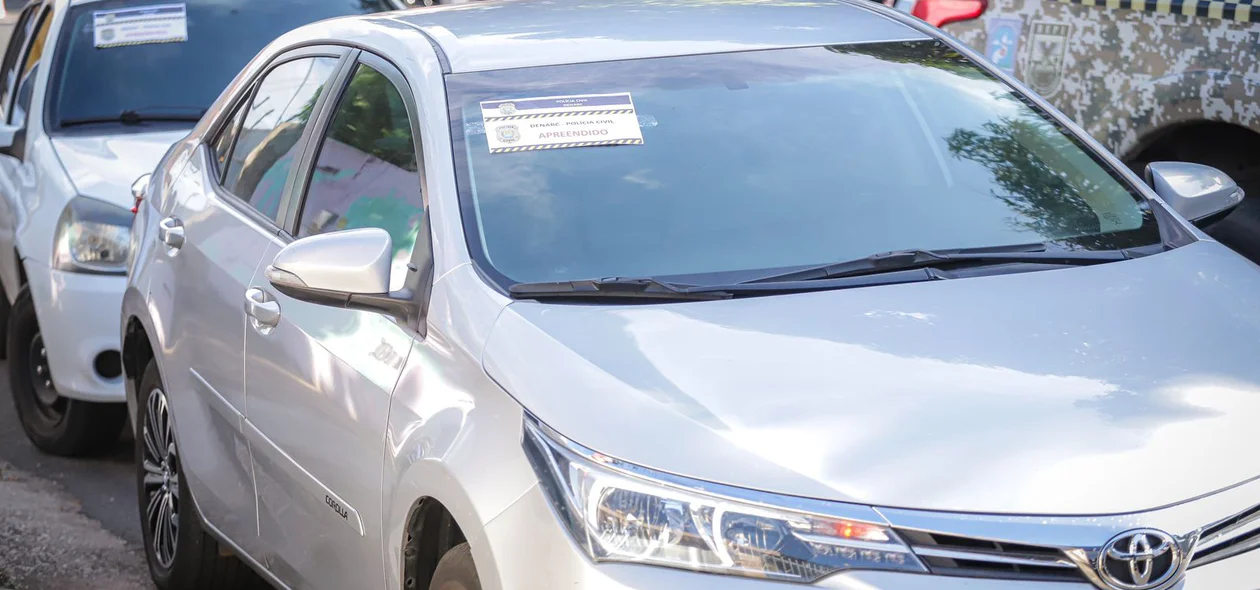 Carro apreendido durante operação