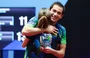 Casal Hugo Calderano e Bruna Takahashi são campeões do WTT da Argentina