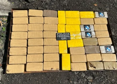 Cocaína apreendida pela Polícia Federal na Operação Espia