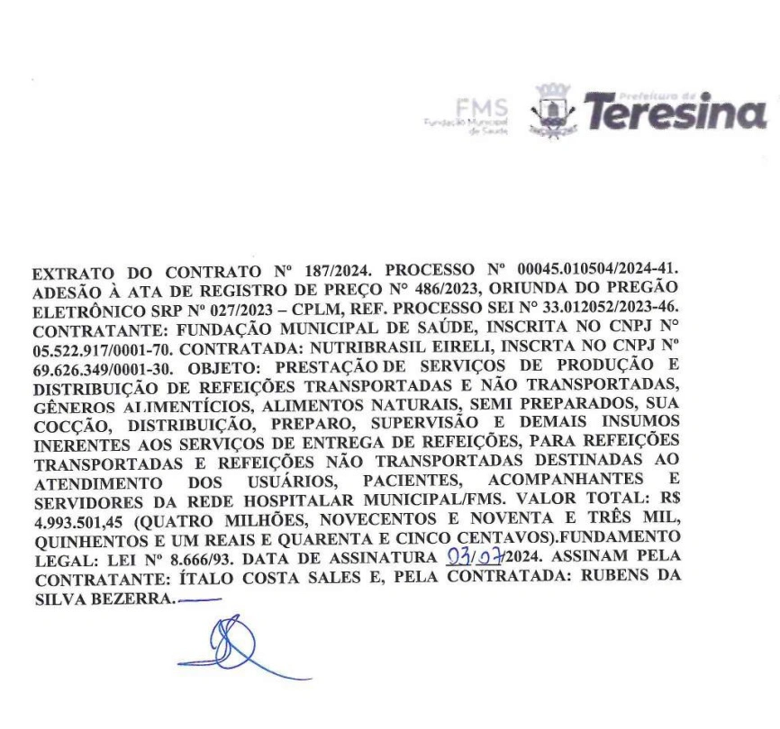 Contrato da FMS na gestão de Dr. Pessoa
