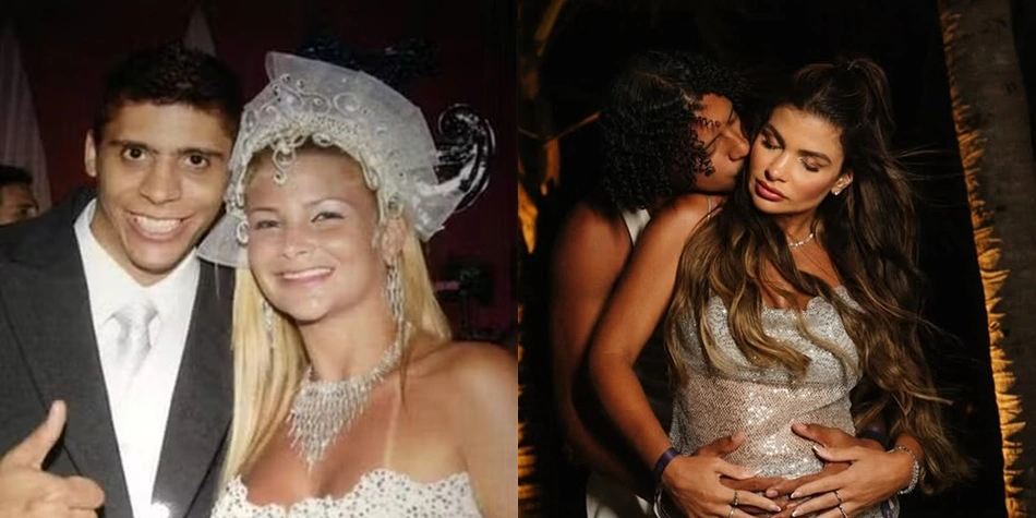 Danúbia com Nem da Rocinha e com o novo esposo, MC HCalvin
