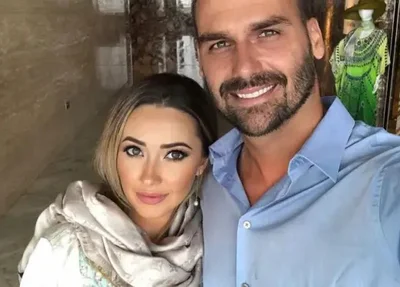 Eduardo Bolsonaro e sua esposa, Heloísa