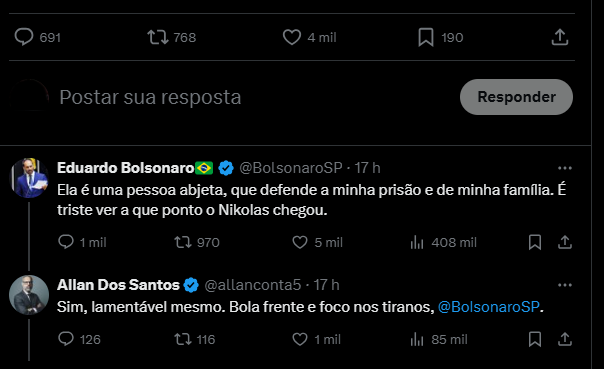 Eduardo Bolsonaro sobe tom de críticas contra Nikolas