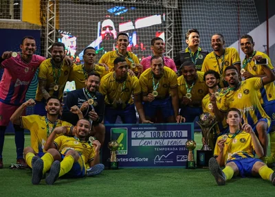 Elenco do Bendito campeão da Liga Nacional de Futebol 7