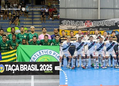 Equipes de futsal do Atlético Piauiense e Vasco da Gama