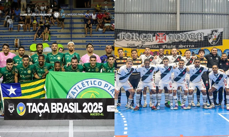 Equipes de futsal do Atlético Piauiense e Vasco da Gama