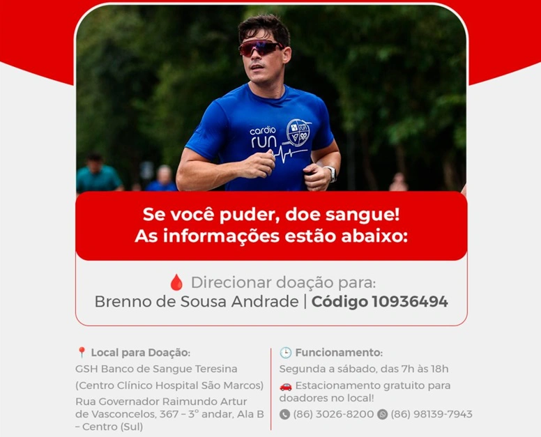 Família do médico Brenno Andrade faz campanha por doações de sangue