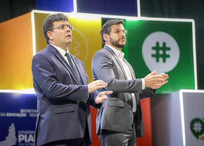 Governador Rafael Fonteles e secretário Washington Bandeira