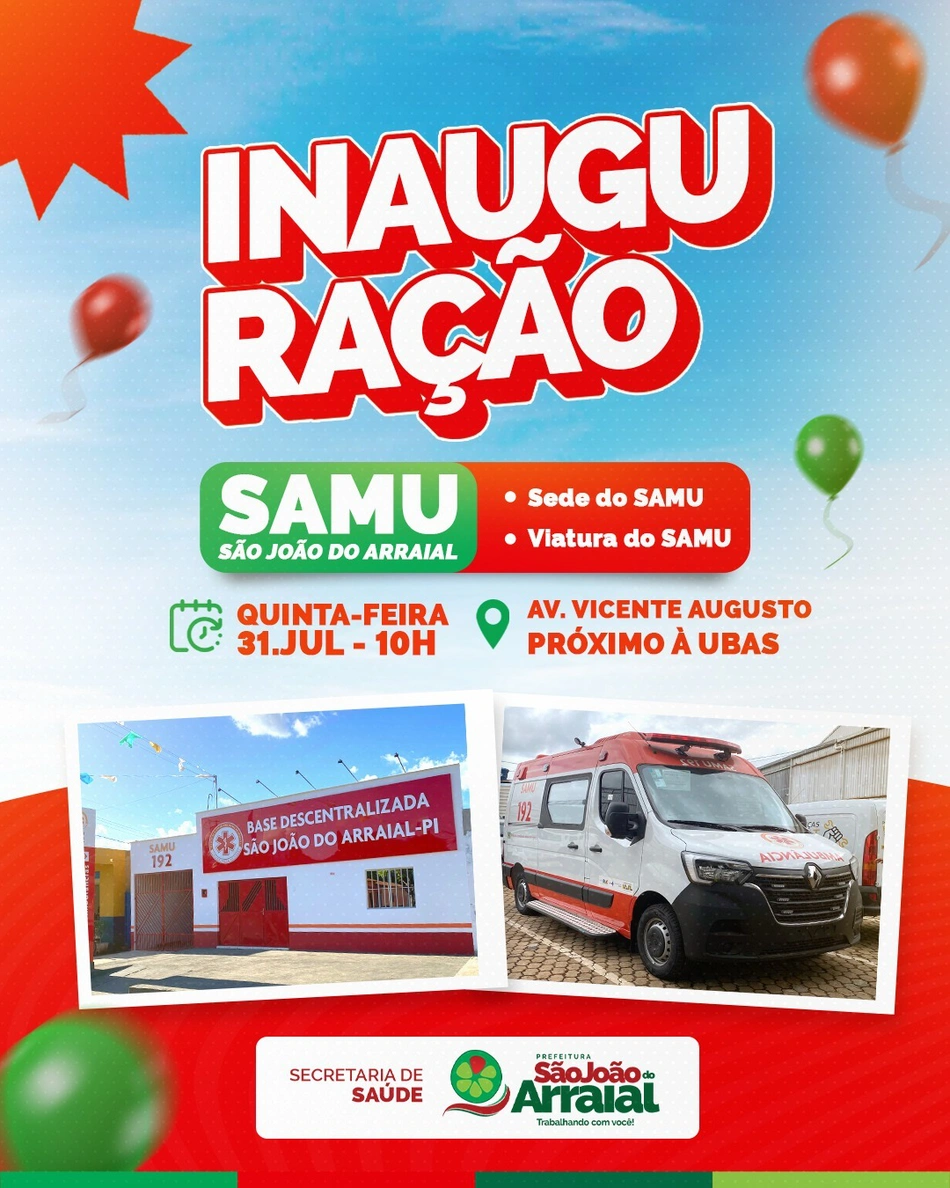 Inauguração da base descentralizada do SAMU