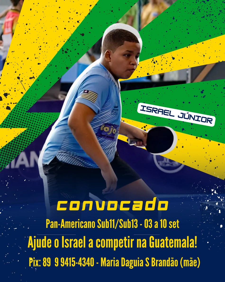 Informações para Israel Júnior nos custos do Pan-Americano