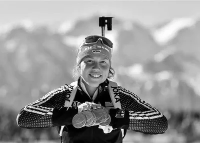 Laura Dahlmeier, bicampeã olímpica de biatlo