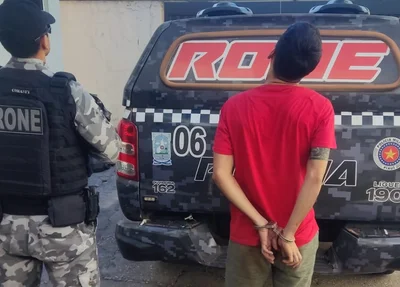 L.F.B.T., foi preso suspeito de agredir a companheira