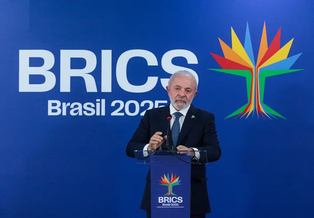 Luiz Inácio Lula da Silva durante pronunciamento ao final do Brics