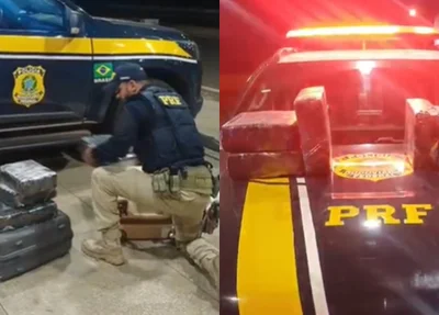 Maconha apreendida em ônibus na cidade de Piripiri