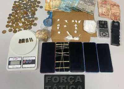 Materiais apreendidos