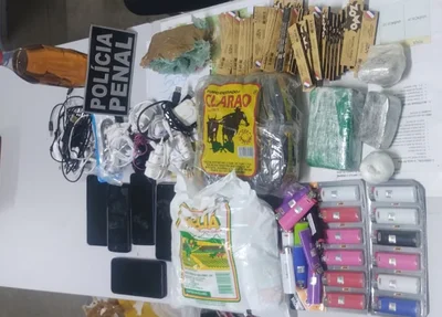 Material apreendido com os adolescentes em Altos