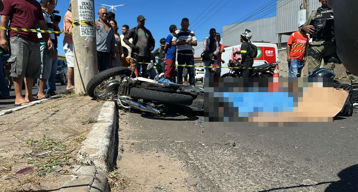 Motociclista morre após grave acidente no bairro Água Mineral em Teresina