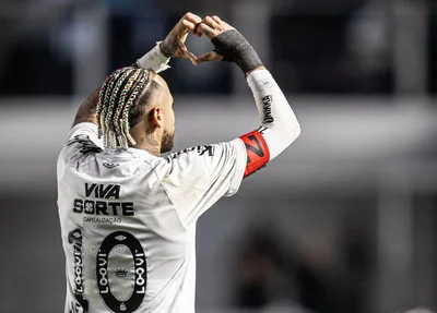 Neymar comemora gol do Santos
