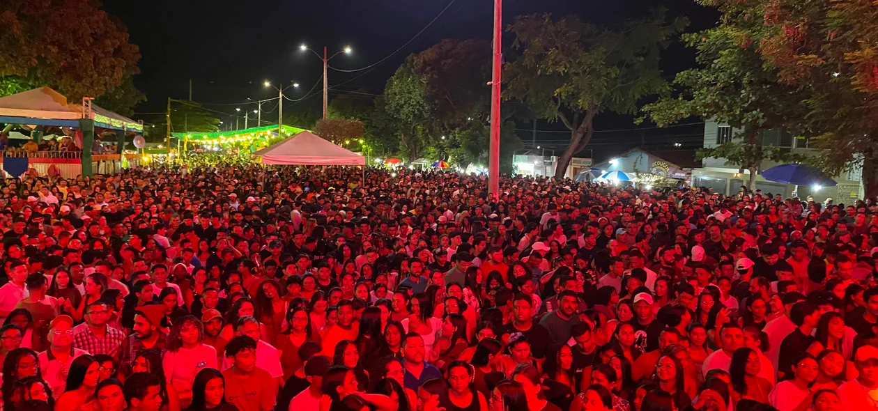 O público asssistindo o show da banda Desejo de Menina