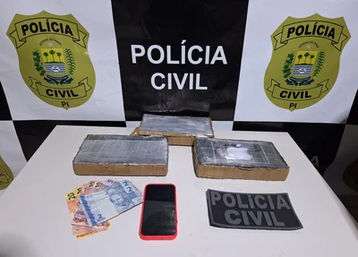 Pasta base de cocaína apreendida em Picos