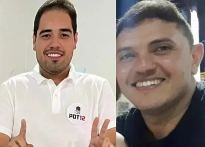 Prefeito de Igarapé Grande, João Vitor Xavier, e policial militar Geidson Thiago da Silva dos Santos
