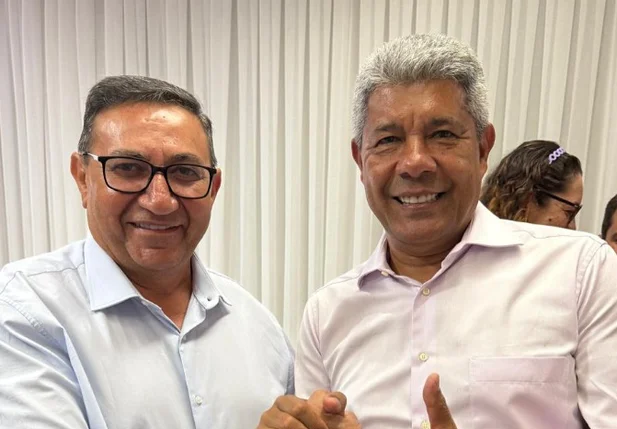 Prefeito Orlando Costa e governador Jerônimo Rodrigues