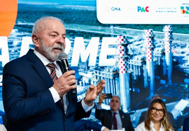 Presidente Lula durante a cerimônia de inauguração da Usina Termelétrica GNA II, no Porto do Açu