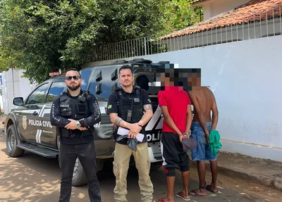 Prisão de acusados de roubo em Angical do Piauí