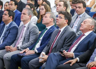 Rafael Fonteles e ministro André Mendonça durante evento no TCE