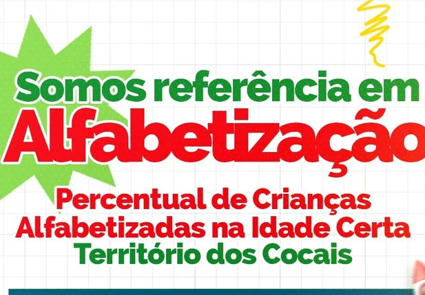 São João do Arraial avança na alfabetização infantil