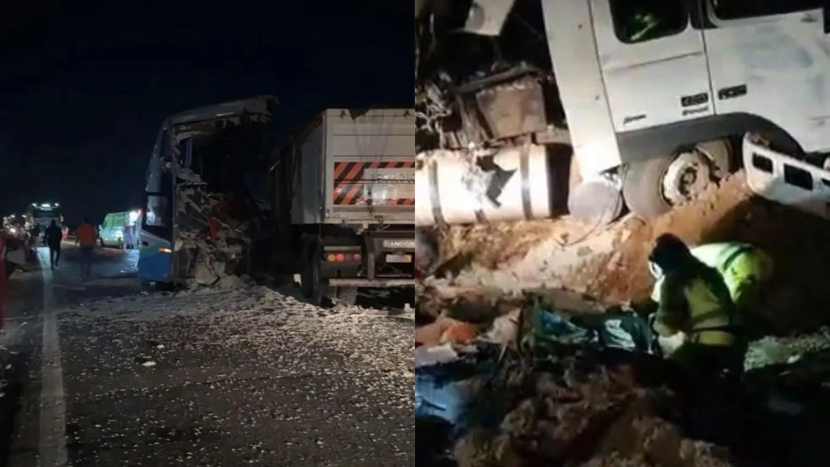 Acidente entre ônibus e carreta deixa 11 mortos e 46 feridos no Mato Grosso