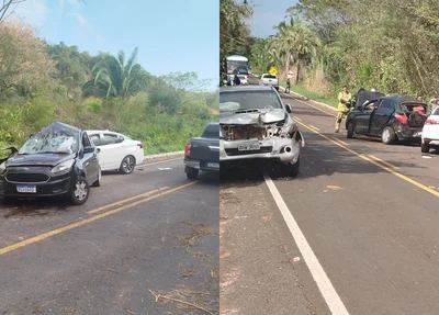 Acidente envolvendo três veículos em José de Freitas