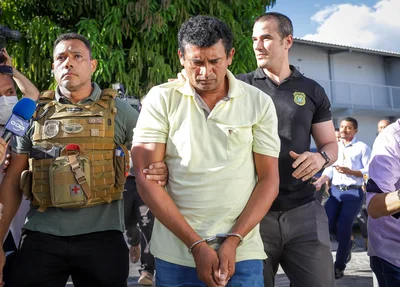 Acusado foi levado até a sede da Secretaria de Segurança