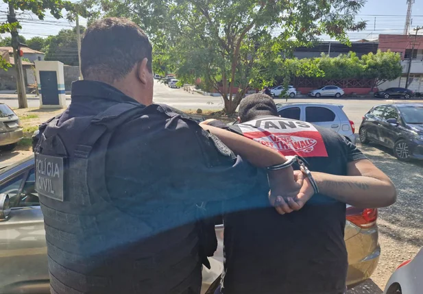 Acusado preso pela Polícia Civil