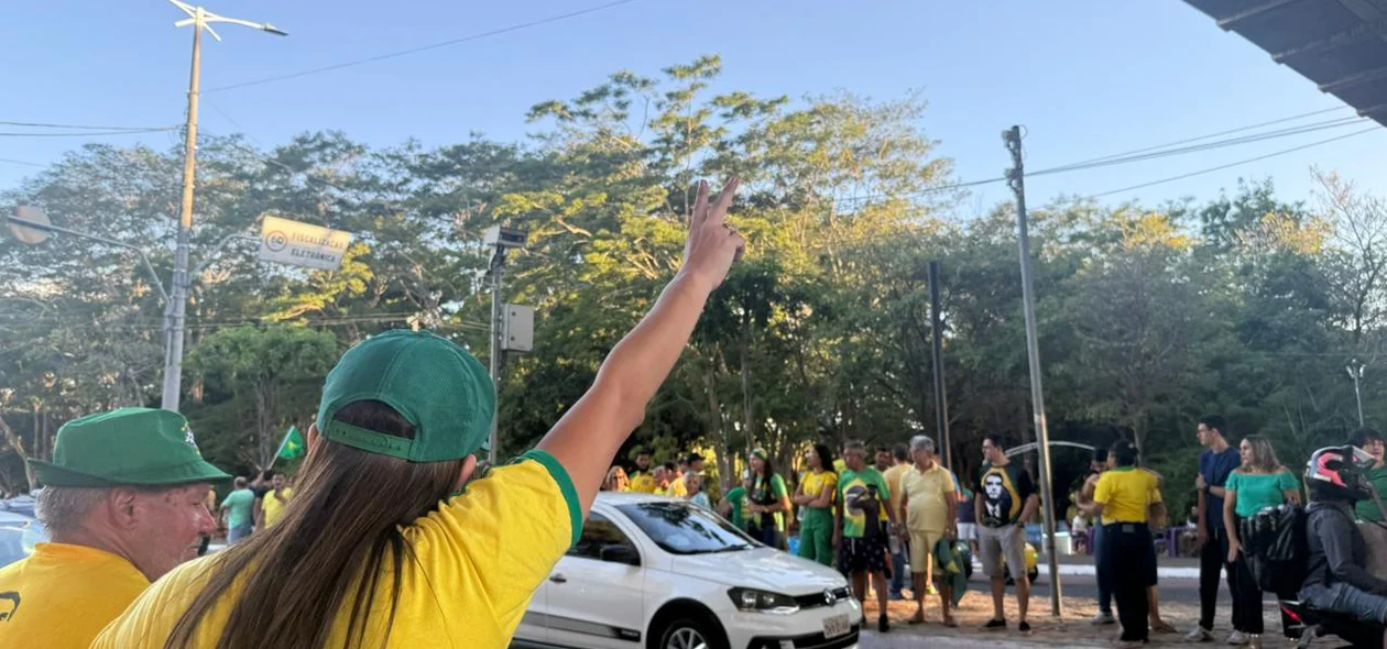 Apoiadores de Bolsonaro em protesto