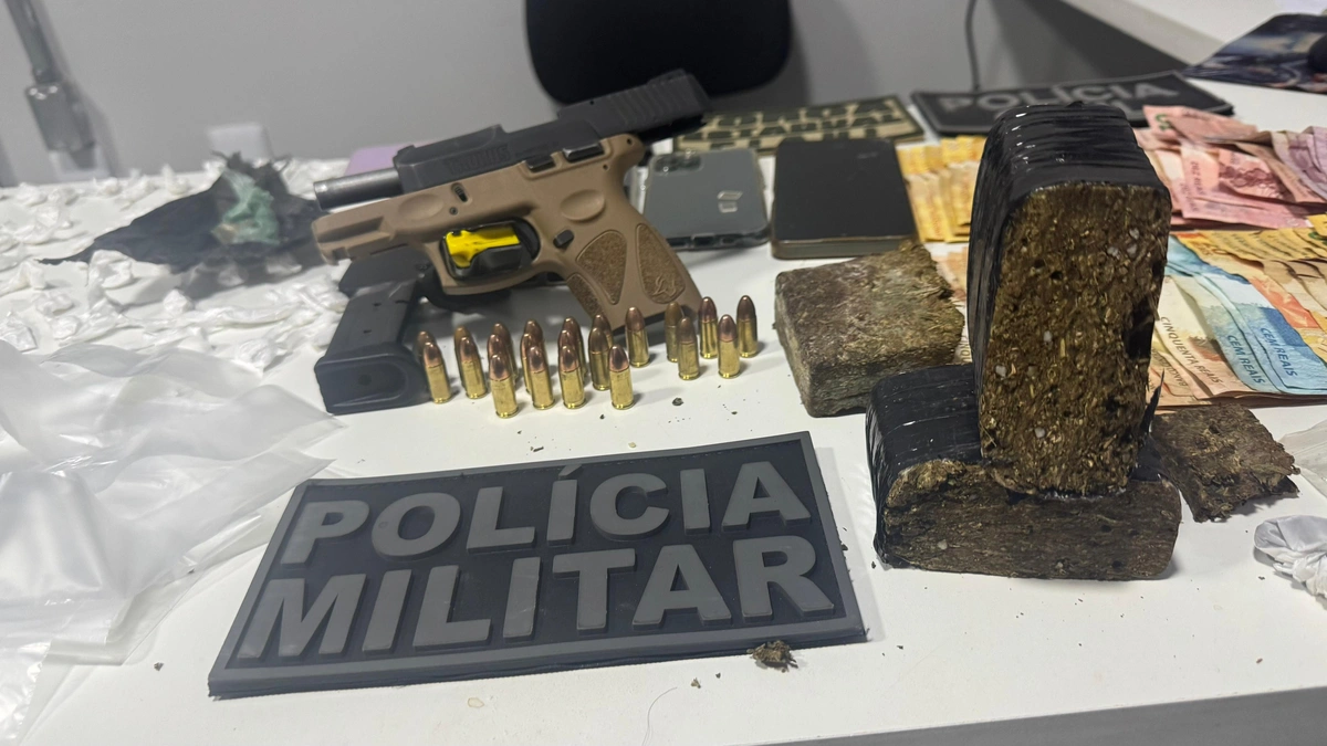 Armas e entorpecentes apreendidos na Operação Nordeste Integrado