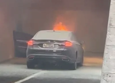 Carro oficial usado por ministra do STJ pegou fogo