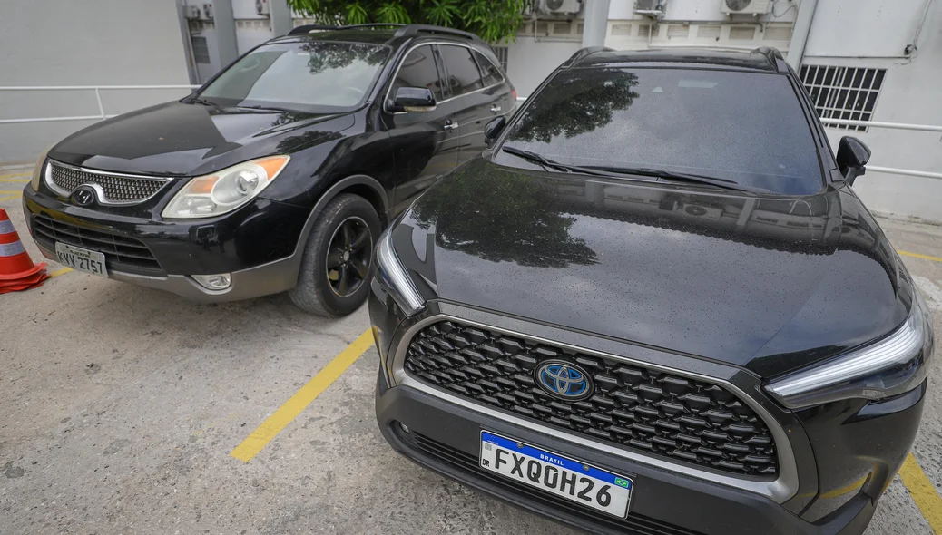 Carros apreendidos durante operação