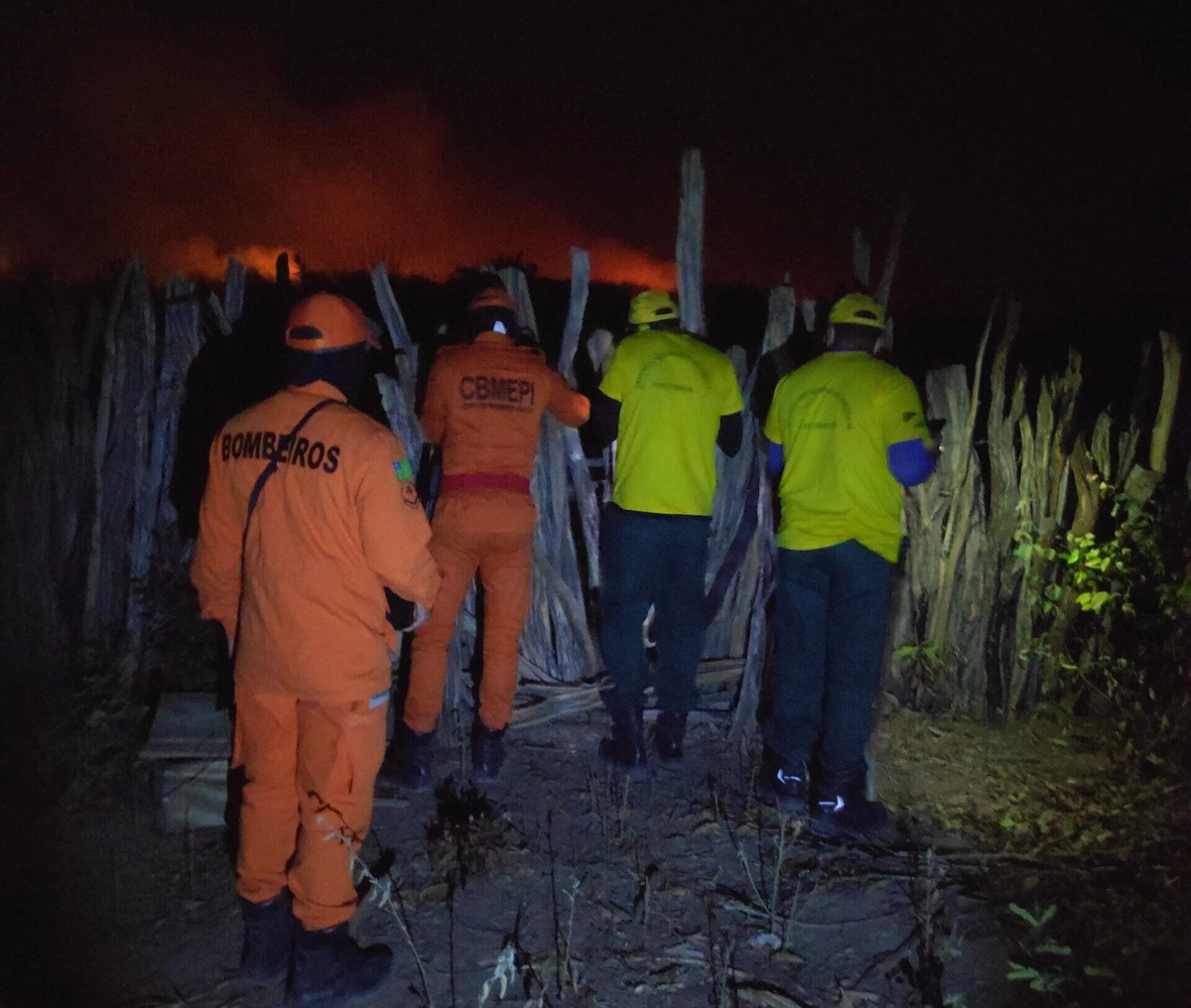 Corpo de Bombeiros atua para combater incêndio de grandes proporções em Pavussu