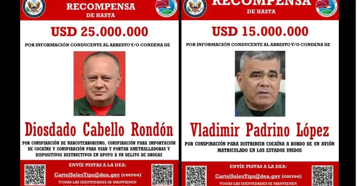 Diosdado Cabello Rondón e Vladimir Padrino López