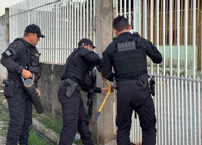 Equipe do delegado Charles Pessoa, do DRACO, em operação na zona sul de Teresina