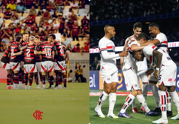Equipes do Flamengo e do São Paulo