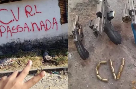 Fotos postadas nas redes sociais com apologia ao Comando Vermelho