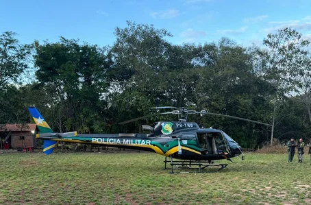 Governo do Estado envia helicóptero para o combate ao incêndio em Pavussu