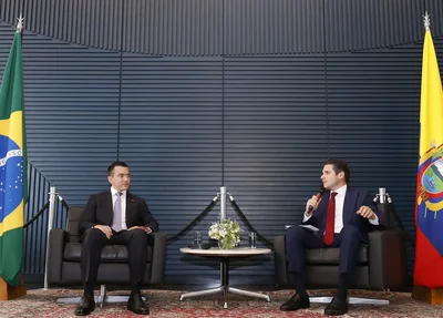 Hugo Motta e presidente do Equador
