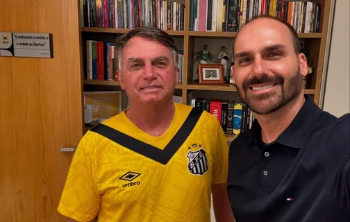 Jair Bolsonaro e Eduardo Bolsonaro