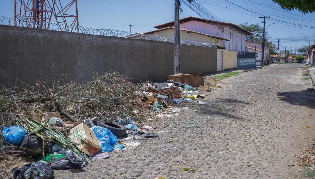 Lixo doméstico se acumula no bairro Novo Horizonte