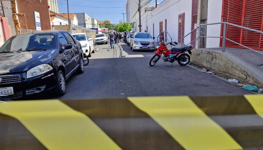 Local do homicídio no Centro de Teresina