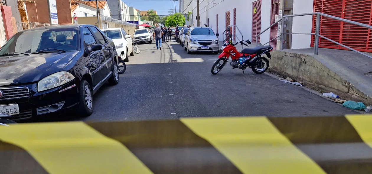 Local do homicídio no Centro de Teresina